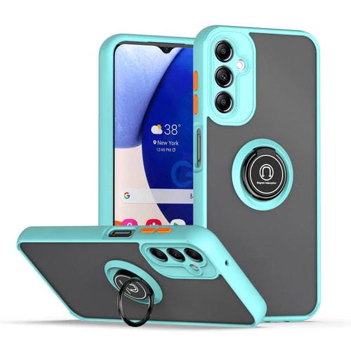 Funda de TPU + PC con anillo para Samsung Galaxy A14 5G Q Shadow 1 Series (azul cielo)