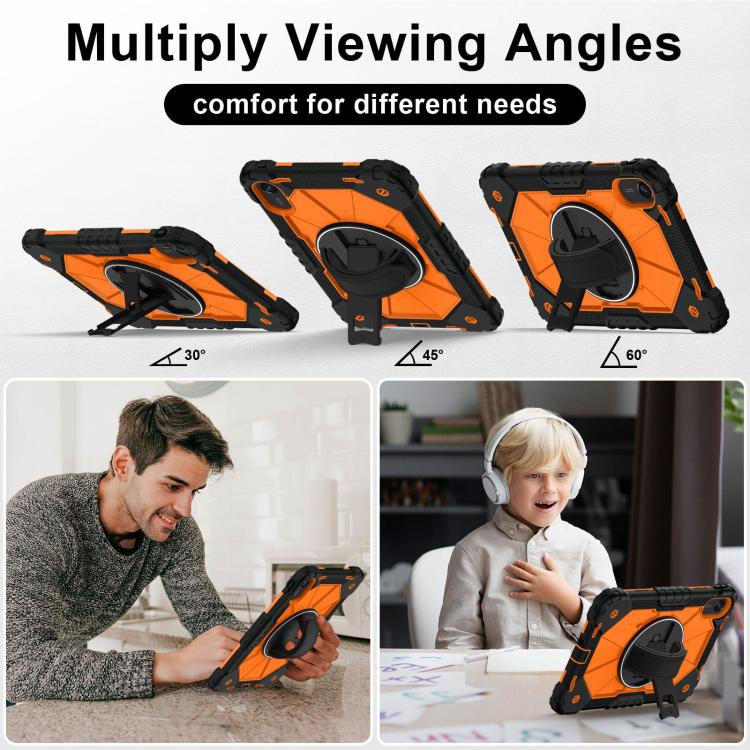 Funda híbrida de silicona con diseño de robot para Xiaomi Redmi Pad 2 11 2025 (negro y naranja)
