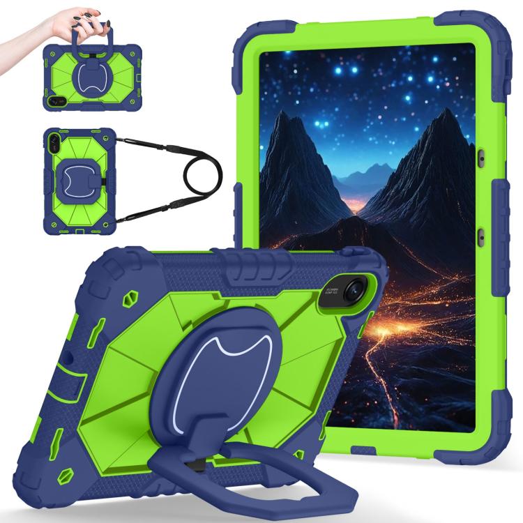 Funda híbrida de silicona con diseño de robot para Xiaomi Redmi Pad 2 11 2025 (azul marino, amarillo y verde)