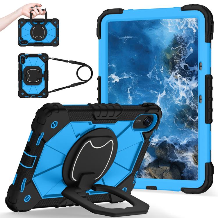 Funda híbrida de silicona con diseño de robot para Xiaomi Redmi Pad 2 11 2025 (negro y azul)