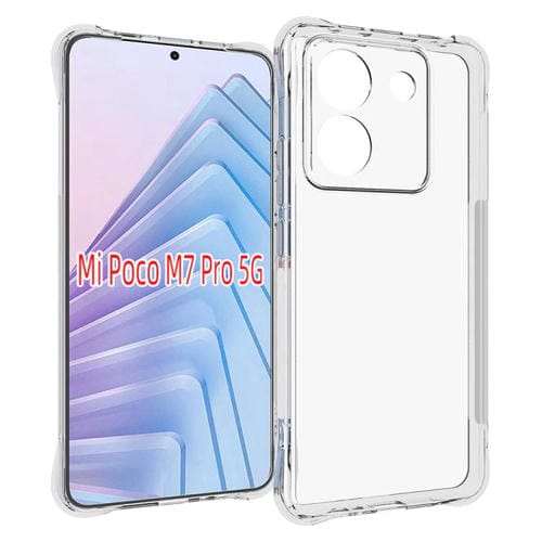 Funda de TPU Gruesa Antideslizante a Prueba de Golpes para Xiaomi Poco M7 Pro 5G (Transparente)