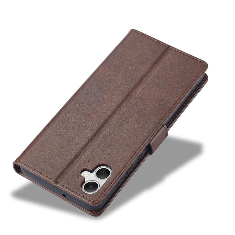 Funda LC.IMEEKE de piel con textura de becerro para Samsung Galaxy A07 4G (café)