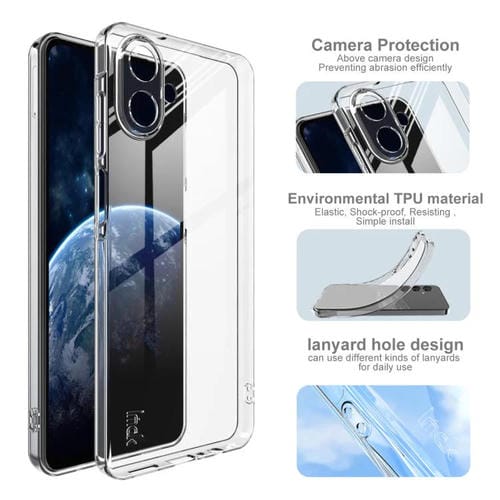 Funda protectora de TPU transparente superdelgada y a prueba de golpes para Samsung Galaxy A07 4G imak UX-5 Series (transparente)