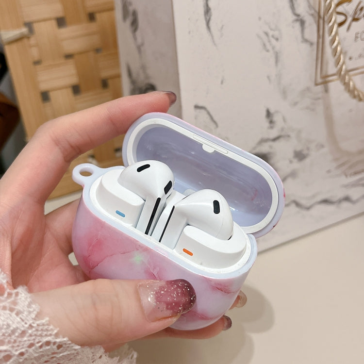 Funda Protectora para Auriculares Samsung Galaxy Buds3 y Buds3 Pro Textura Mármol Brillante (Azul Agua)