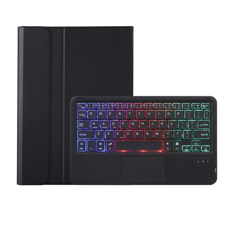 Funda de Cuero para Tableta Huawei Matepad Se 11 (2024) con Teclado Bluetooth Retroiluminado Desmontable (Negro)