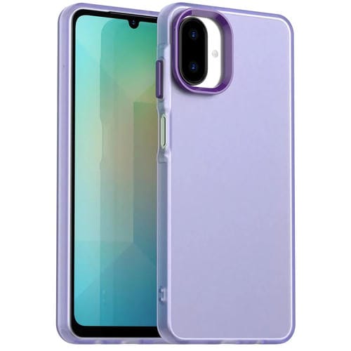 Funda híbrida de TPU a prueba de golpes para Samsung Galaxy A07 4G Candy PC (morado)