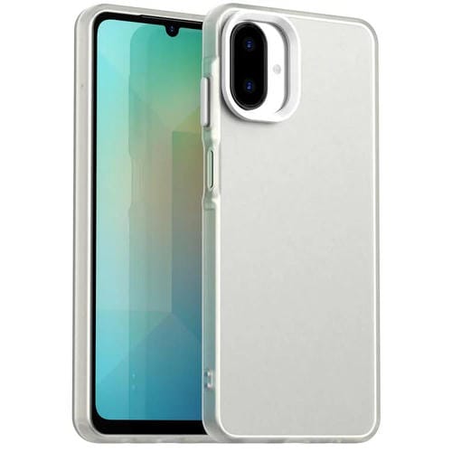 Funda híbrida de TPU a prueba de golpes para Samsung Galaxy A07 5G (color caramelo, blanco)