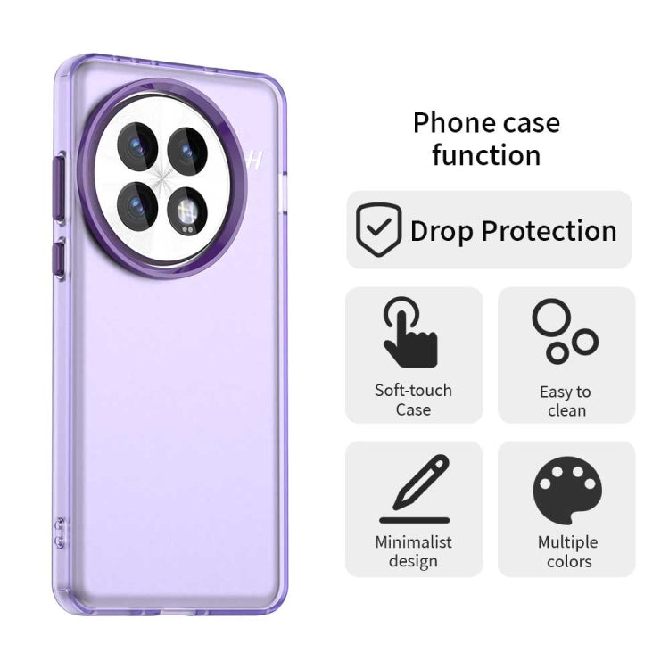 Funda Híbrida TPU para OnePlus 13 Candy PC a Prueba de Golpes (Morado)