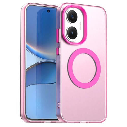 Funda híbrida de TPU y PC con tapa magnética Candy para Xiaomi Poco F7 (roja)