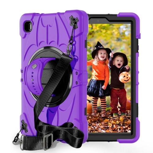 Funda para Tablet Samsung Galaxy Tab A7 Lite Soporte Giratorio Agarre Manual (Morado y Negro)