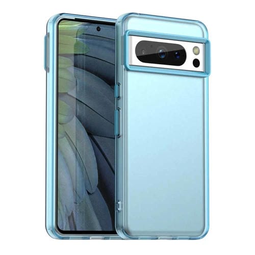 Funda híbrida TPU a prueba de golpes para Google Pixel 8 Pro Candy PC (Azul)