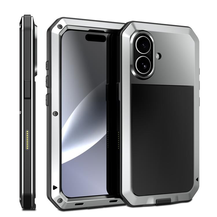 Funda impermeable IP54 a prueba de golpes para iPhone 17 (plateada)