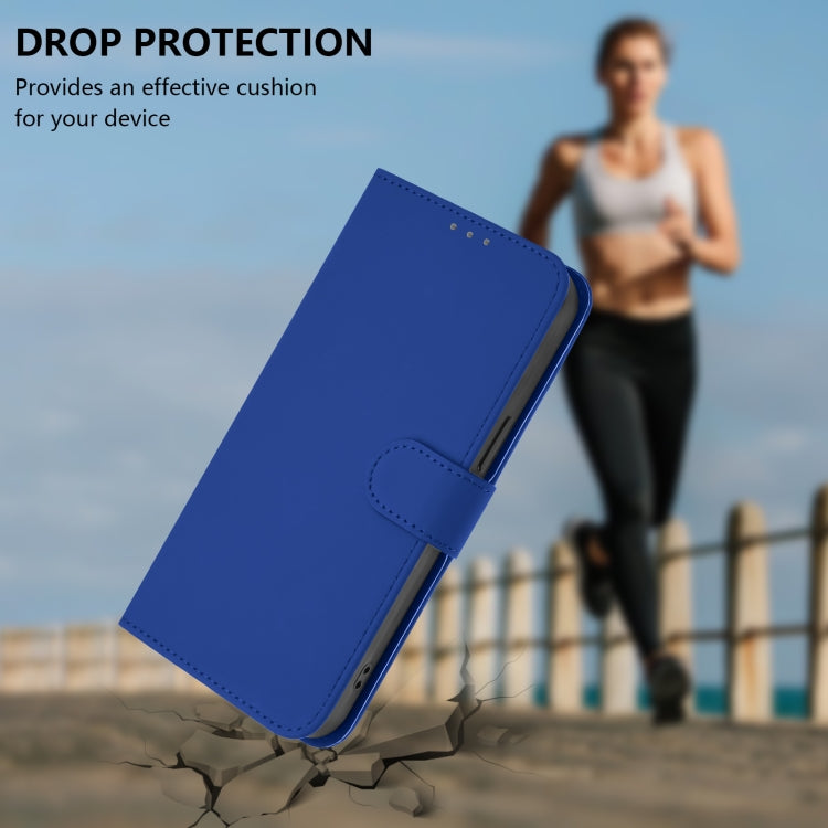 Funda de Cuero con Cordón para OnePlus 9 Skin Feel (Azul Marino)