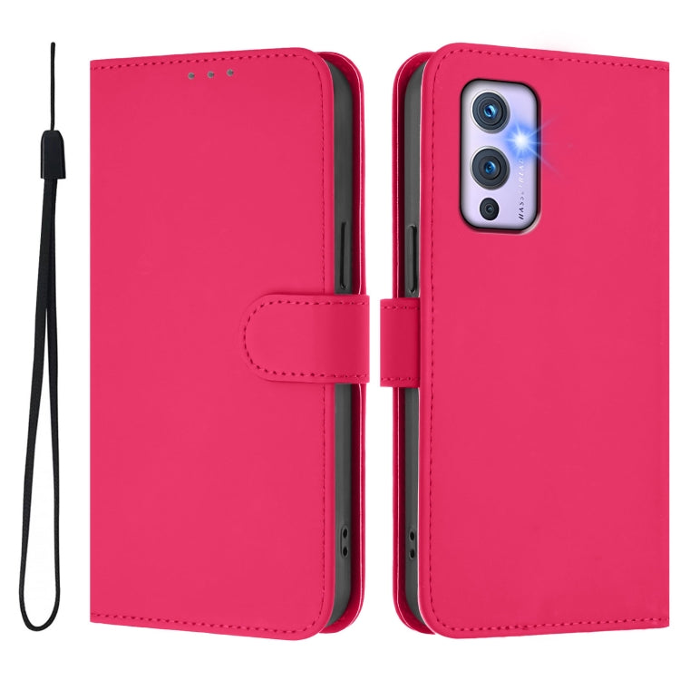 Funda de Piel OnePlus 9 Tacto Suave Color Liso (Rosa y Rojo)