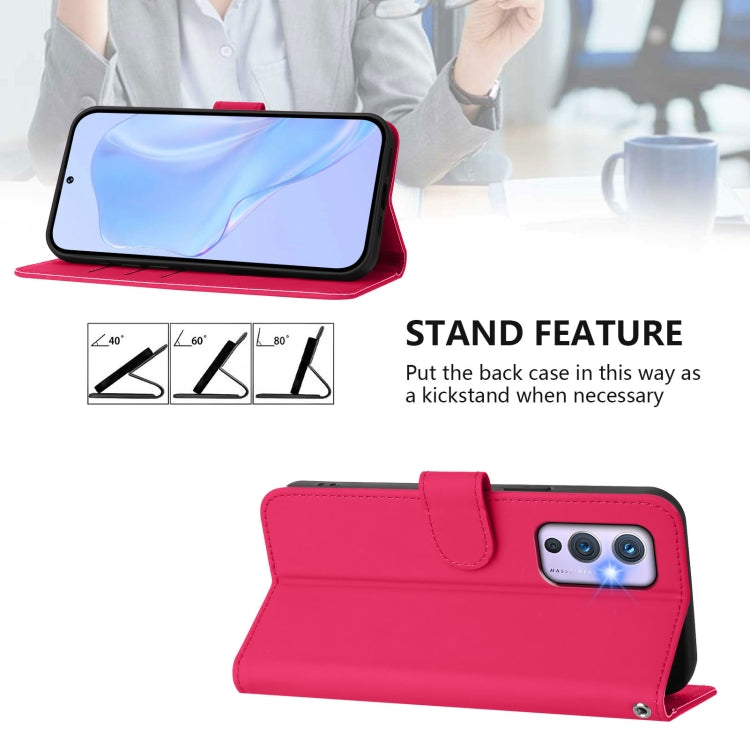 Funda de Piel OnePlus 9 Tacto Suave Color Liso (Rosa y Rojo)