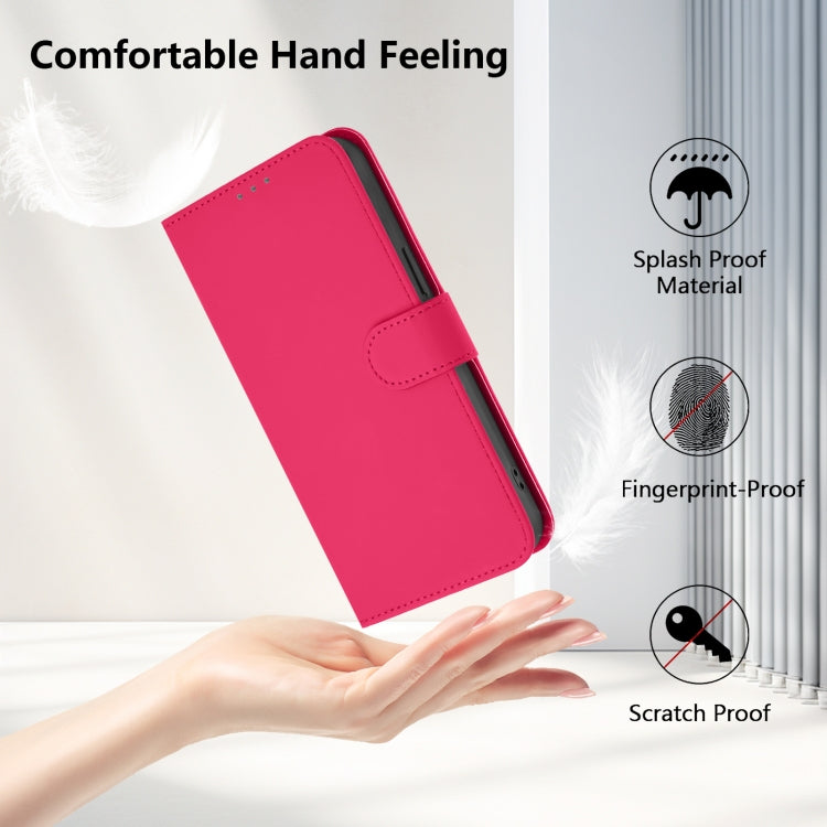 Funda de Piel OnePlus 9 Tacto Suave Color Liso (Rosa y Rojo)