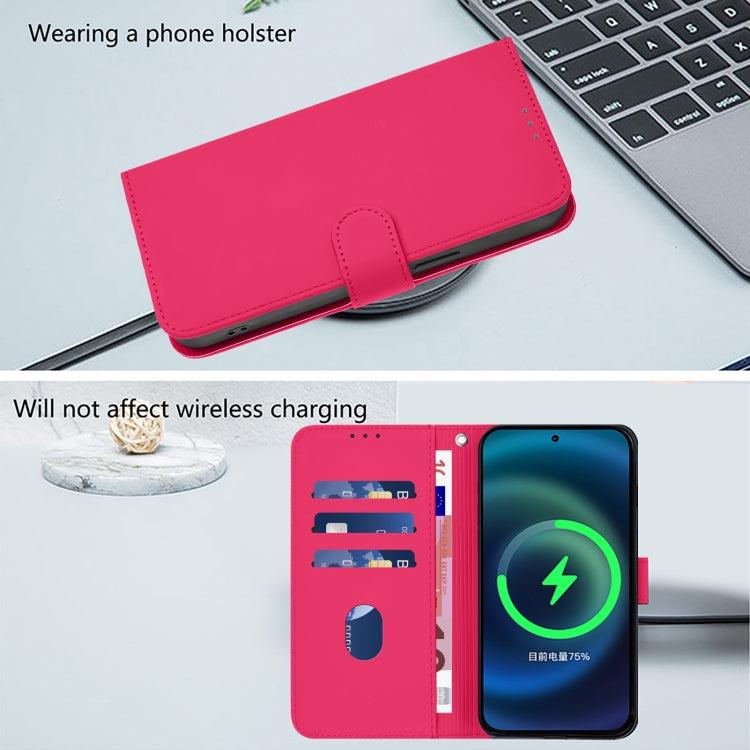 Funda de Piel OnePlus 9 Tacto Suave Color Liso (Rosa y Rojo)