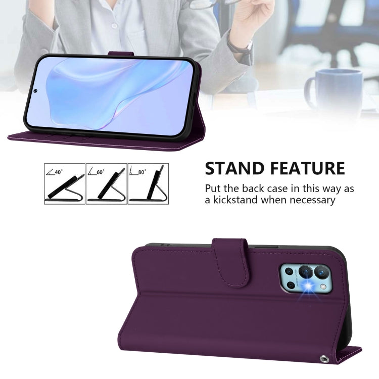 Funda Piel Sintética con Cordón para OnePlus 9R/8T (Violeta)
