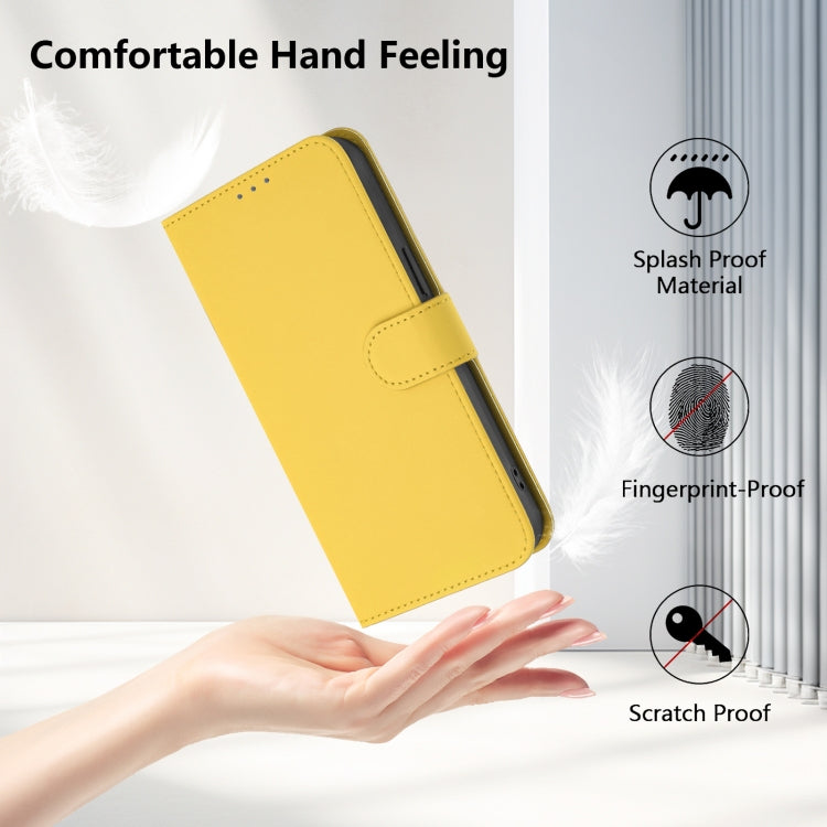 Funda de Cuero con Cordón para OnePlus 10 Pro 5G (Amarillo Limón)