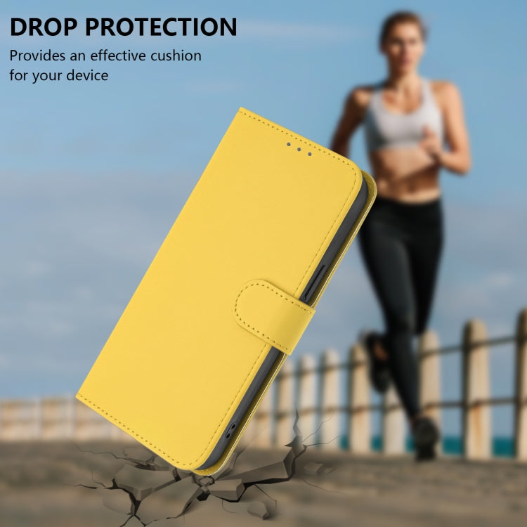 Funda de Cuero con Cordón para OnePlus 10 Pro 5G (Amarillo Limón)