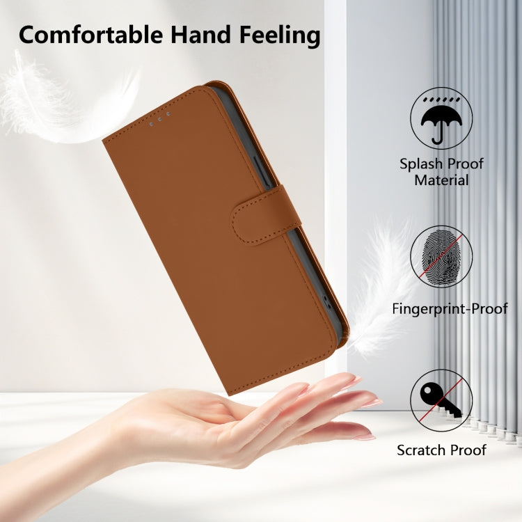Funda de Piel con Cordón para OnePlus 11 (Marrón)