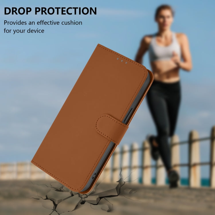 Funda de Piel con Cordón para OnePlus 11 (Marrón)