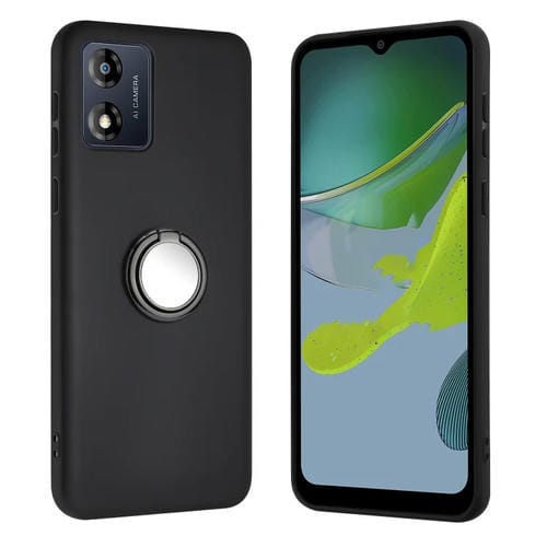 Funda TPU con Soporte de Anillo para Motorola Moto E13 (Negra)