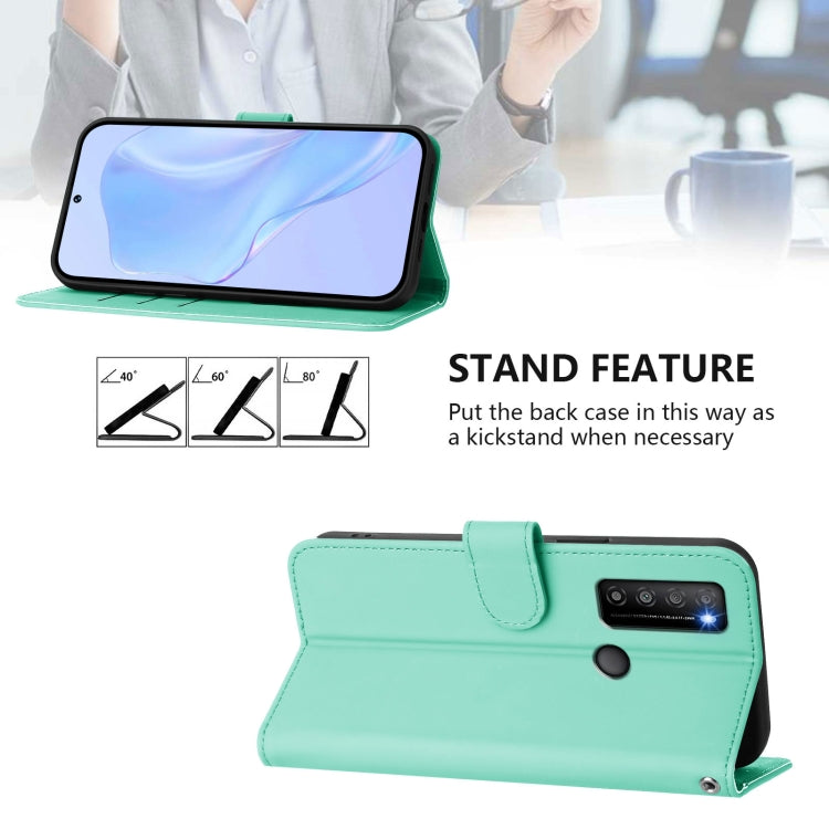 Funda Piel Sintética con Cordón para TCL 30XL (2022) (Verde Menta)