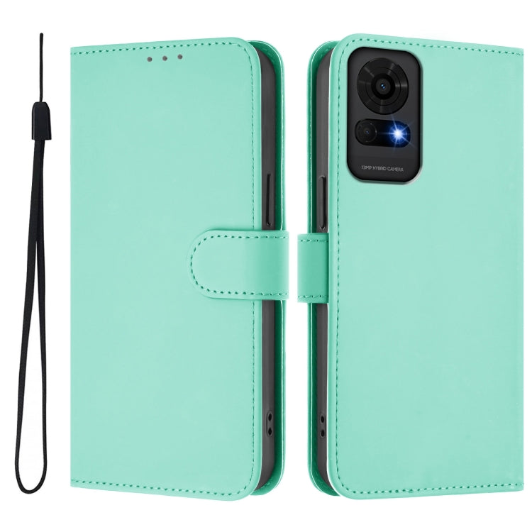 Funda de Piel Sintética para Teléfono TCL 50 Le con Cordón (Verde Menta)
