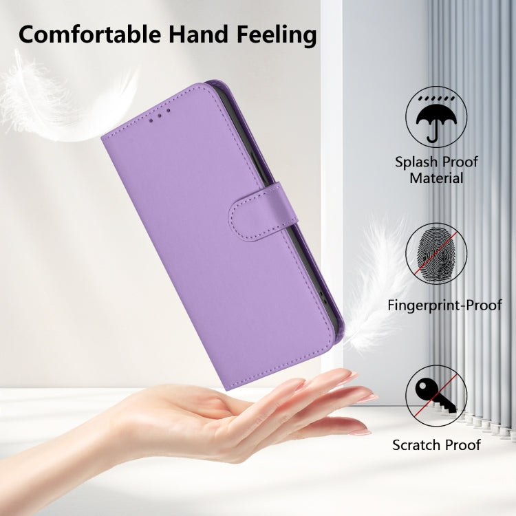 Funda de Piel Sintética con Cordón para Teléfono TCL 50 XL (Morado Lavanda)