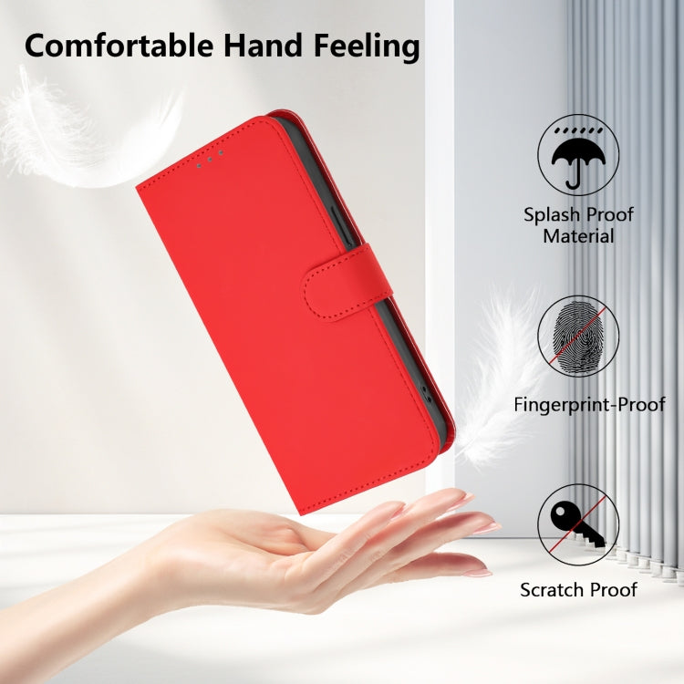 Funda de Cuero con Cordón para Teléfono TCL Stylus Skin Feel (Rojo)