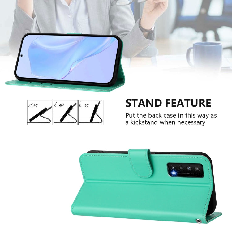 Funda de Cuero con Cordón para Teléfono TCL Stylus Skin Feel (Verde)