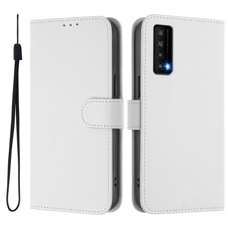 Funda de Cuero con Cordón para TCL Stylus Skin Feel (Blanco)
