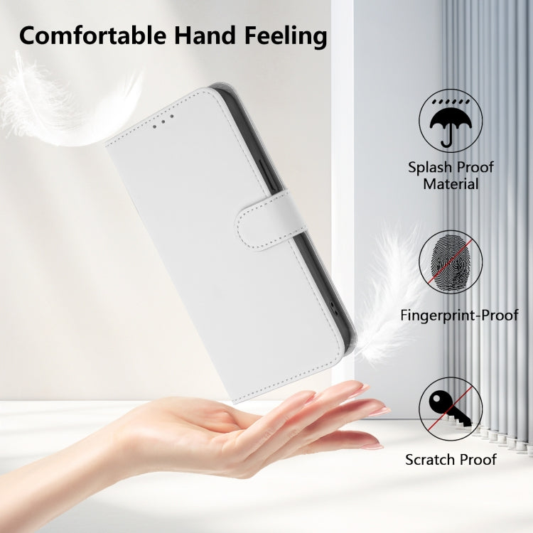 Funda de Cuero con Cordón para TCL Stylus Skin Feel (Blanco)