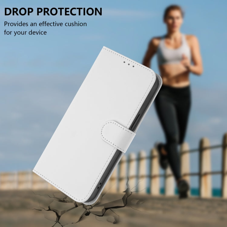 Funda de Cuero con Cordón para TCL Stylus Skin Feel (Blanco)