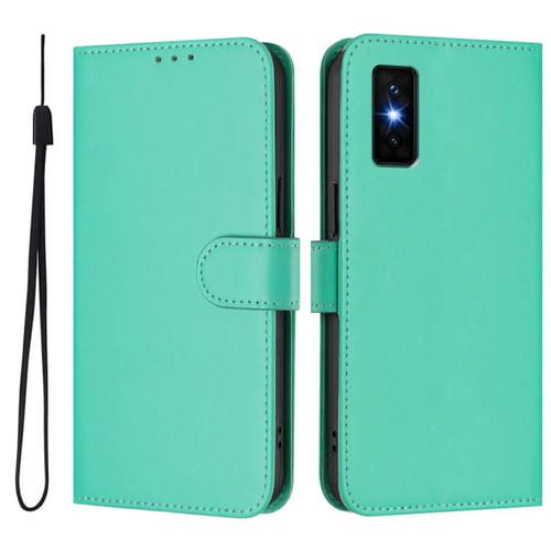 Funda de cuero con textura de piel y cordón para Infinix GT 30 Pro (verde)