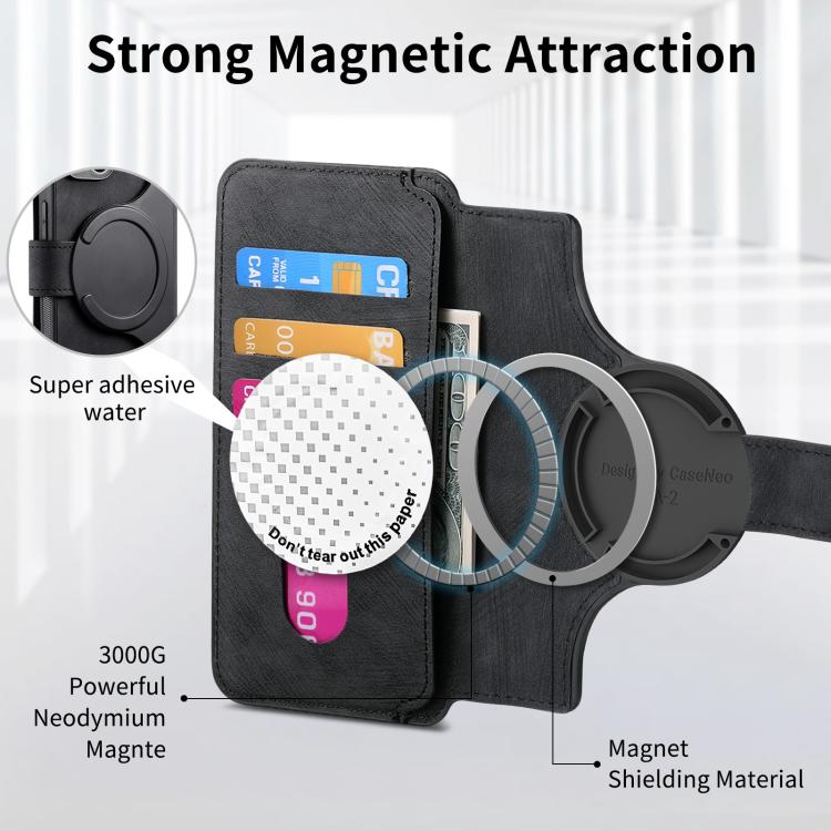 Funda de Cuero Retro Antirrobo con Rfid y Magsafe para iPhone 16E (Negra)