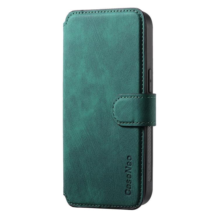 Funda para iPhone 16E Neo Magsafe Rfid Antirrobo de Cuero Retro (Verde)