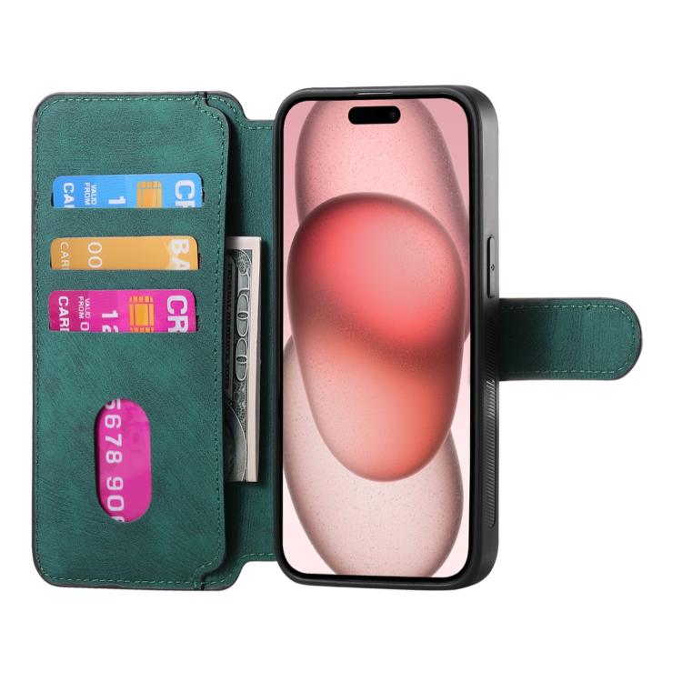 Funda para iPhone 16E Neo Magsafe Rfid Antirrobo de Cuero Retro (Verde)