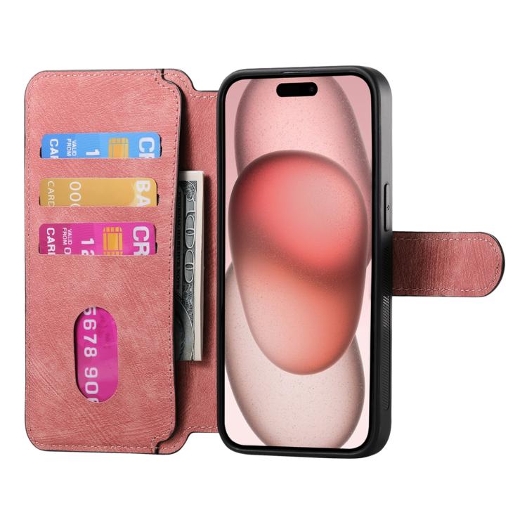 Funda de Cuero Retro Antirrobo con Rfid y Magsafe para iPhone 16E (Rosa)