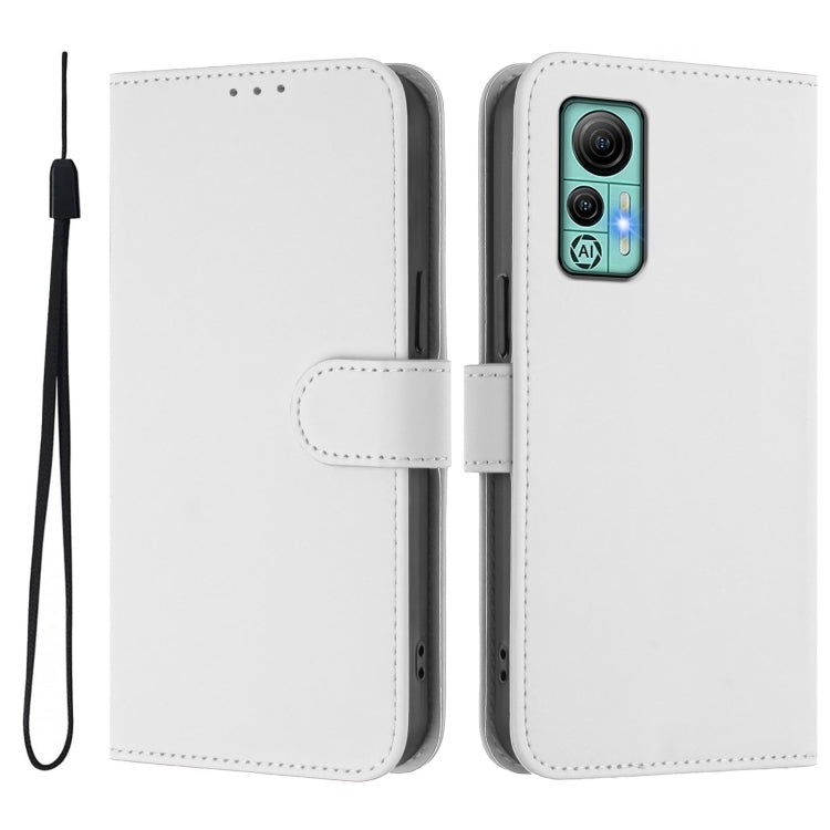 Funda de Piel Sintética para Ulefone Note 14 con Cordón (Blanco)
