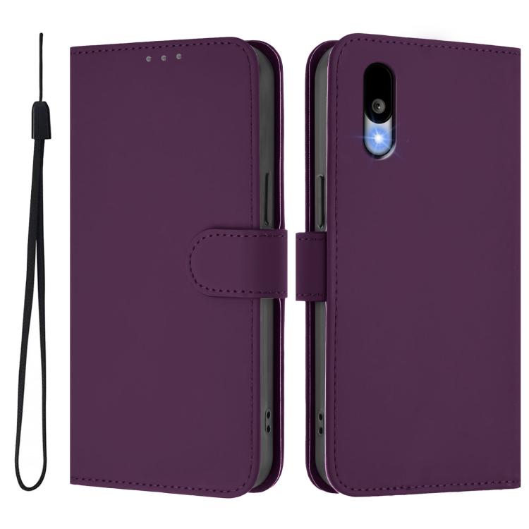 Funda de Cuero con Cordón para Sharp Basio Active3 (Violeta)