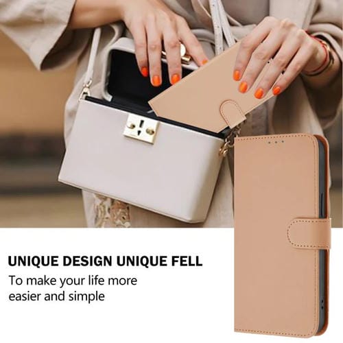 Funda de piel con cordón para Tecno Pop 10, color piel