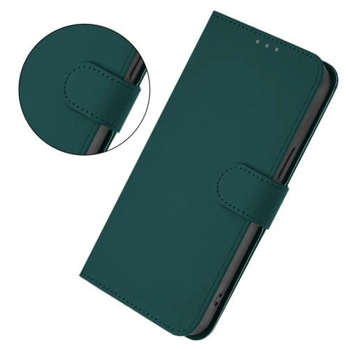 Funda de piel con cordón para Tecno Pop 10 (verde oscuro)