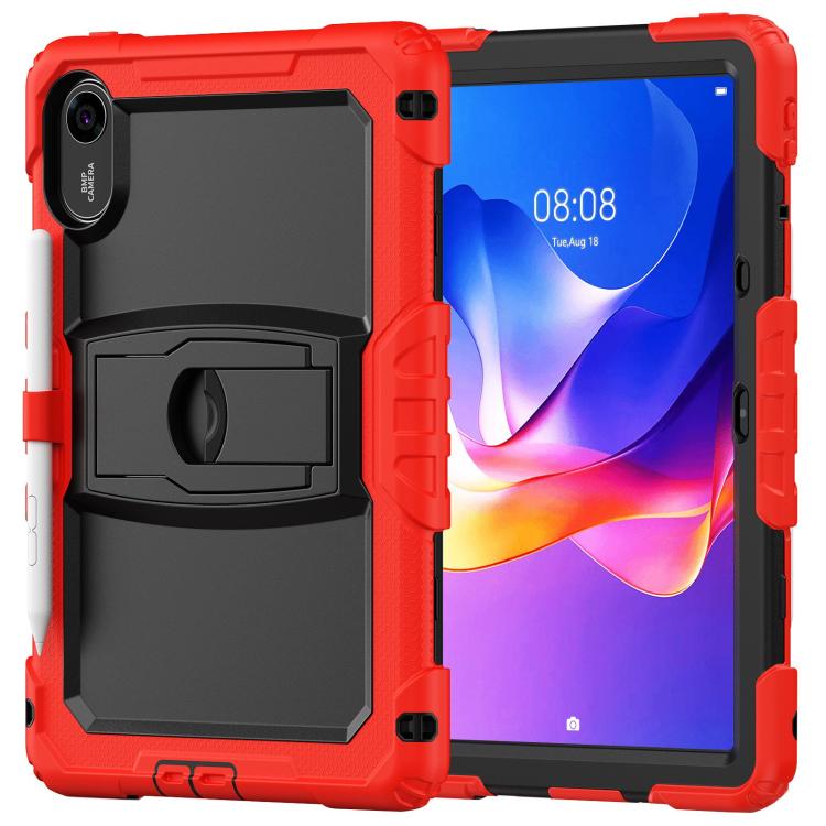 Funda de silicona hídrica para tableta Xiaomi Redmi Pad 2 11 2025 con correa para el hombro y soporte (roja)