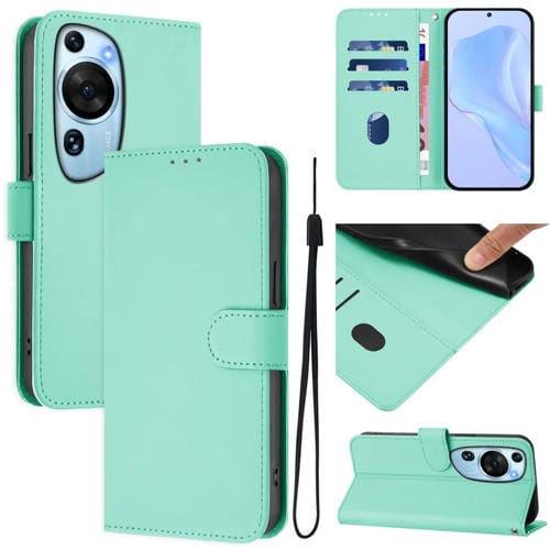 Funda de Cuero con Cordón Art Skin Feel para Huawei P60 (Verde Menta)