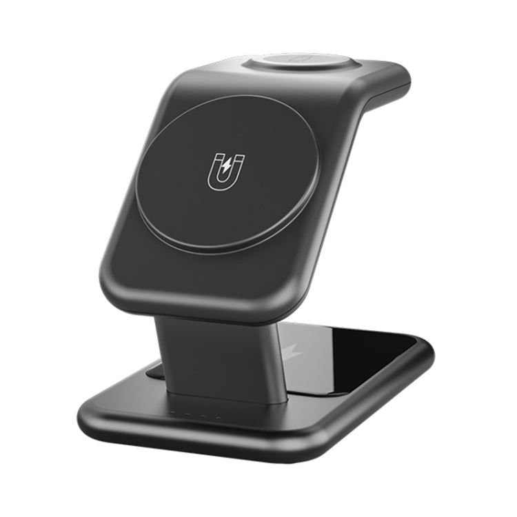 Cargador Inalámbrico Magnético 3 En 1 Y10 De 15 W (Negro)