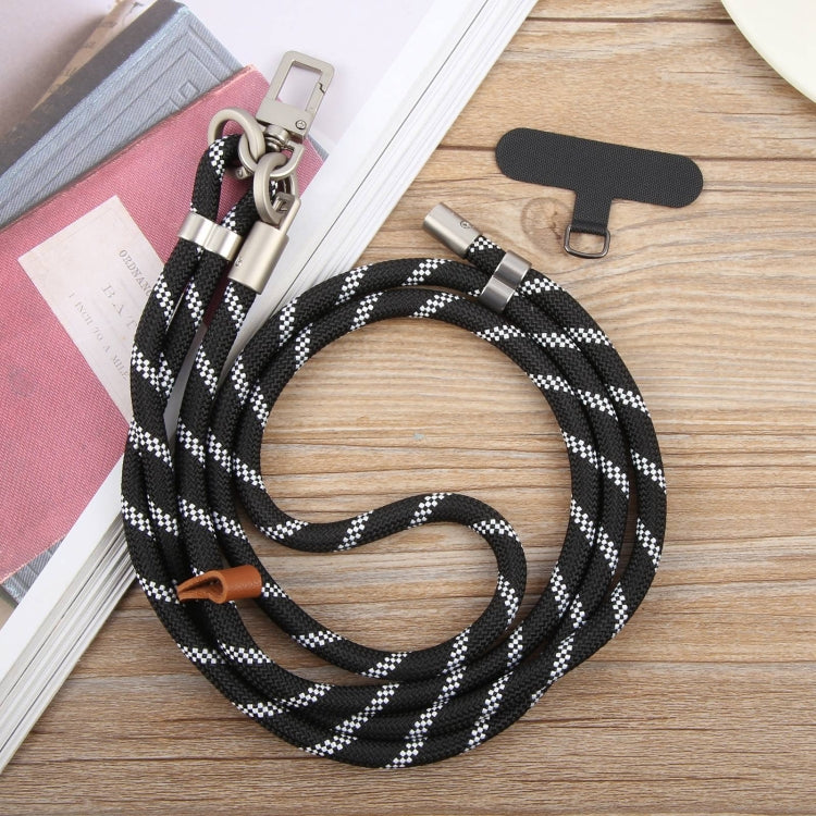 Cordón para cuello ajustable antipérdida 8mm con hebilla plateada para teléfono móvil (Verde Fluorescente)
