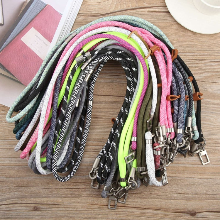 Cordón para cuello ajustable antipérdida con hebilla plateada 8mm para teléfono móvil (Rosa y Morado)
