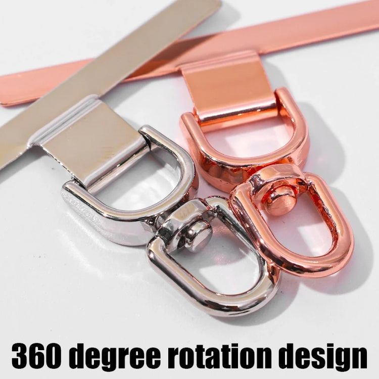 Junta de Fijación para Cordón de Teléfono Móvil Metal Forma de T Rotación 360 (Oro Rosa)